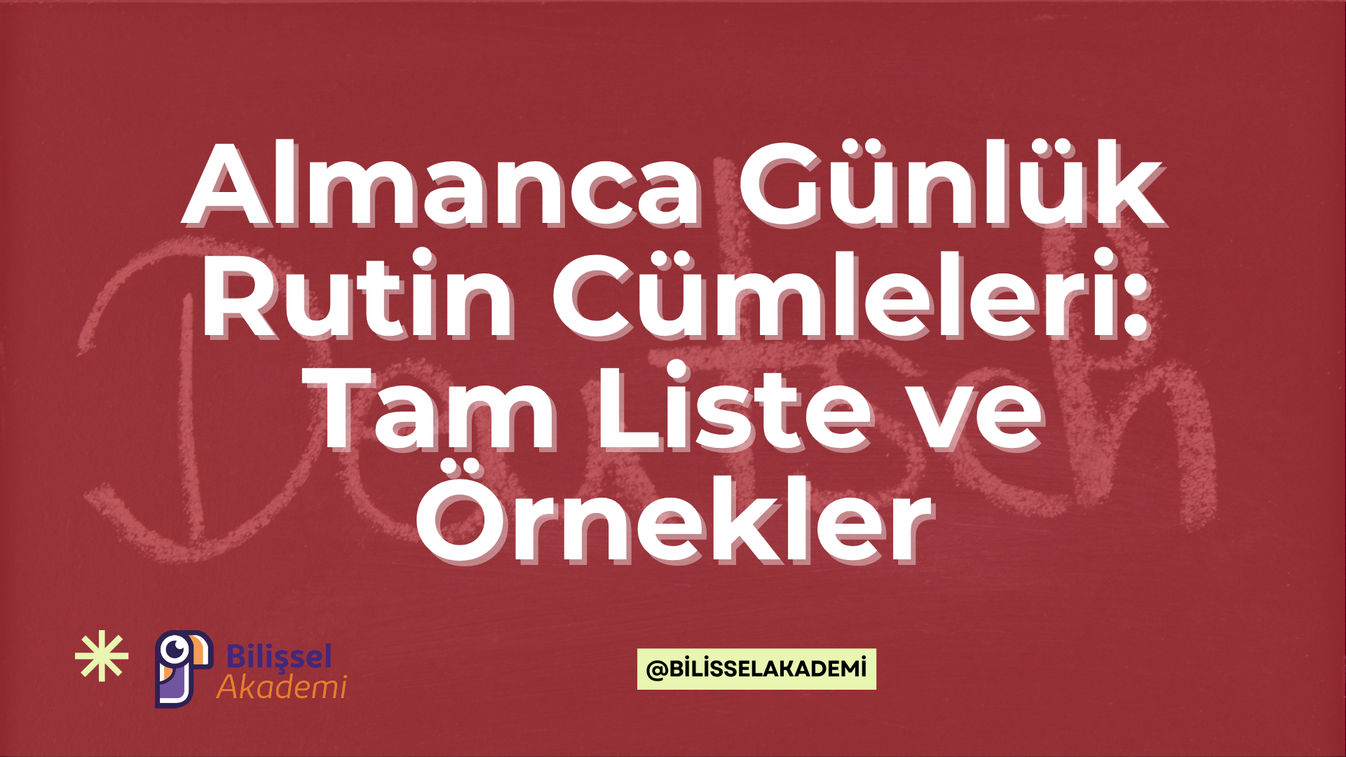 Almanca Günlük Rutin
